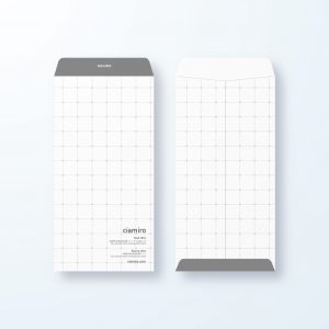 封筒デザイン【長3封筒】方眼紙風 重なり繋がりを表現