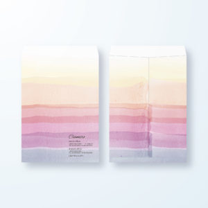 封筒デザイン【角2封筒】水彩のレインボーカラー封筒