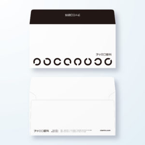 封筒デザイン【洋長3封筒】ランドルト環の眼科用デザイン封筒