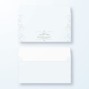 封筒デザイン【洋長3封筒】清潔感のある唐草エレガント封筒デザイン
