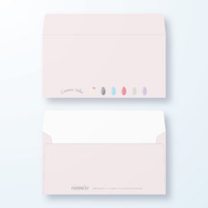 封筒デザイン【洋長3封筒】かわいい色々なネイルチップの封筒デザイン