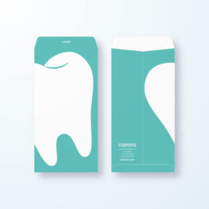 封筒デザイン【長3封筒】大きく分かりやすく歯の封筒デザイン