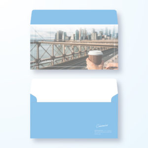 封筒デザイン【洋長3封筒】ニューヨークスタイル都会的な封筒デザイン