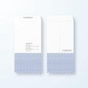 封筒デザイン【長3封筒】青海波（せいがいは）の和柄封筒デザイン