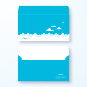 封筒デザイン【洋長3封筒】気持ちのいい大空の封筒デザイン